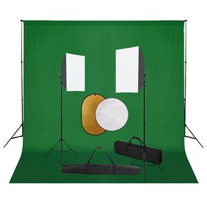 vidaXL Fotografska oprema sa softboxovima, pozadinom i reflektorom