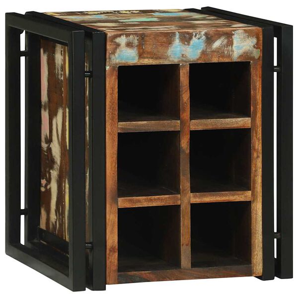 vidaXL Stalak za vino 35 x 35 x 39 cm Čvrsto drvo iz reciklaže