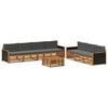 vidaXL Set vanjskih sofa 8 pcs Prirodna i antracit 79 x 79 x 37 cm
