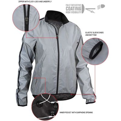 Avento reflektirajuća ženska jakna za trčanje 40 74RB-ZIL-40