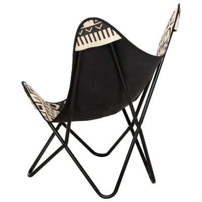 vidaXL Leptir-stolica od platna s uzorkom