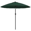 vidaXL Vanjski suncobran s aluminijskim stupom 250 cm zeleni