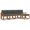 vidaXL Set vanjskih sofa 5 kom. Prirodna i antracit