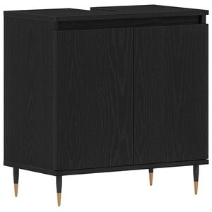 vidaXL Kupaonski ormarić za sudoper Crni hrast 58 x 33 x 60 cm