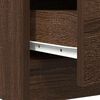 vidaXL Komoda s ladicama smeđi hrast 71x35x84 cm konstruirano drvo