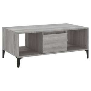 vidaXL Stolić za kavu boja sivog hrasta 90x50x36,5cm konstruirano drvo