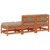 vidaXL Sekcionalna sofa Vosak Smeđa 190 x 62 x 70,5cm Masivna borovina