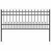 vidaXL Ogradni ring s bodljama HORST 200 x 130 cm Crna