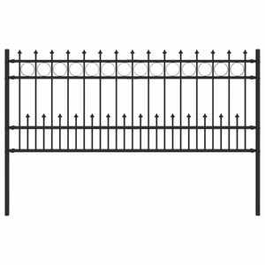 vidaXL Ogradni ring s bodljama HORST 200 x 130 cm Crna