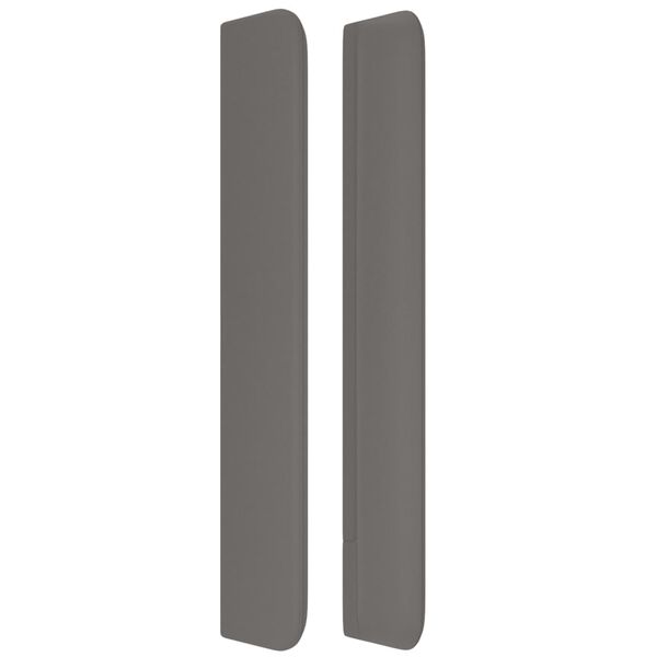 vidaXL Uzglavlje s u&scaron;ima sivo 147x16x118/128 cm od umjetne kože