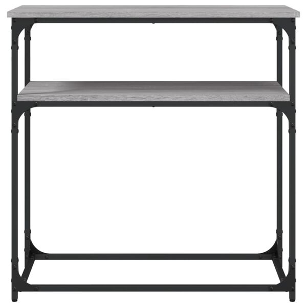 vidaXL Konzolni stol siva boja hrasta 75x35,5x75 cm konstruirano drvo