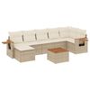 vidaXL 8-dijelni set vrtnih sofa od poliratana s jastucima bež