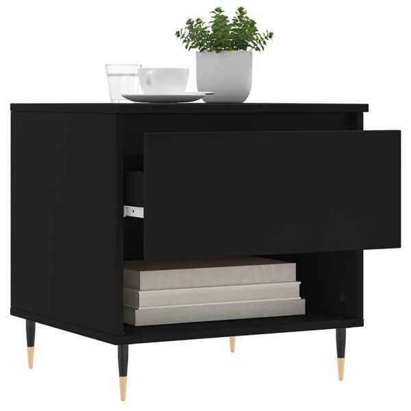 vidaXL Stolić za kavu crni 50 x 46 x 50 cm od konstruiranog drva