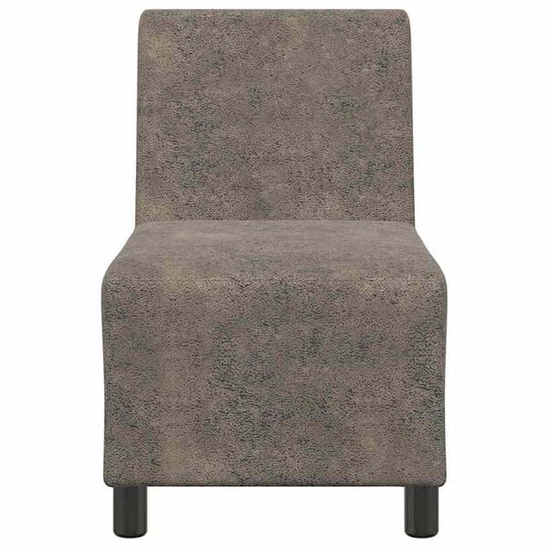 vidaXL Modularna sofa bez naslona za ruke tamno siva 55 cm umjetna koža