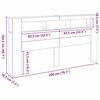 vidaXL LED glava kreveta s policom Crni hrast 200 x 18,5 x 103,5 cm