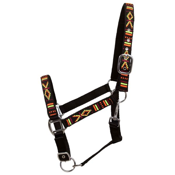 vidaXL Ogrlica Crna 100% najlon