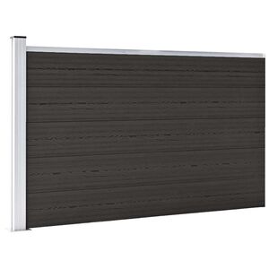 vidaXL Panel za ogradu WPC 175 x 105 cm crni