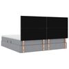 vidaXL Krevet s prostorom za pohranu s LED-om Svijetlo siva Poliester