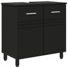 vidaXL Toaletna jedinica Crna 60 x 35 x 60 cm Konstruirano drvo