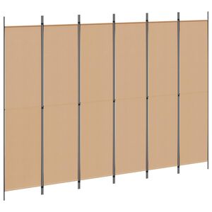 vidaXL Razdjelnik prostora s 6 panela Bež 300 x 220 cm Tkanina