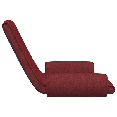 vidaXL Sklopiva podna stolica od tkanine crvena boja vina