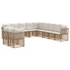 vidaXL Set vanjskih sofa Prirodna Poliester