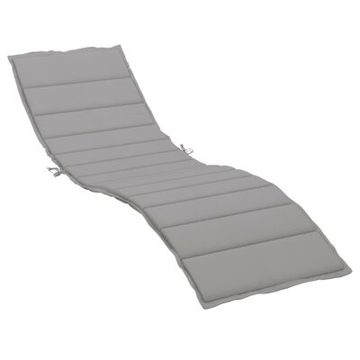 vidaXL Jastuk za ležaljku za sunčanje sivi 200 x 70 x 3 cm od tkanine
