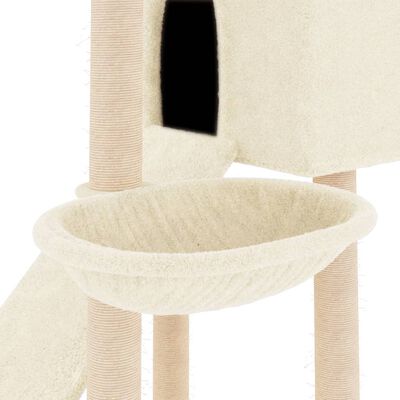 vidaXL Penjalica za mačke sa stupovima za grebanje krem 153 cm
