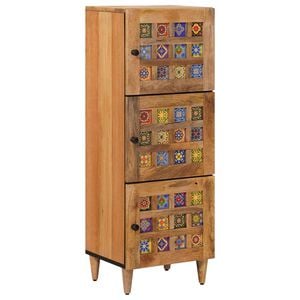 vidaXL Highboard Prirodna 40 x 33 x 110 cm Čvrsto drvo manga