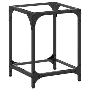vidaXL Stolić s prozirnom staklenom povr&scaron;inom 30x30x40 cm čelik