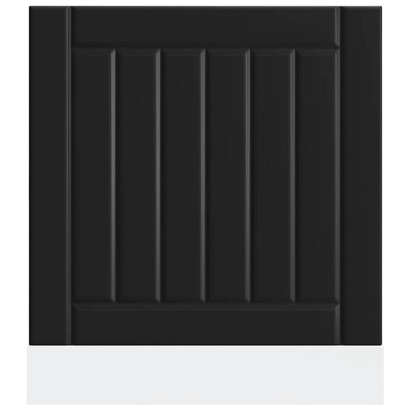 vidaXL Ploča za perilicu posuđa Lucca crni konstruirano drvo