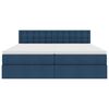 vidaXL Krevet S LED lampica s uzglavljem Plava 180 x 200 cm tkanina