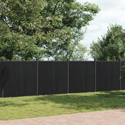 vidaXL Panel za ogradu sivi 1564 x 186 cm WPC