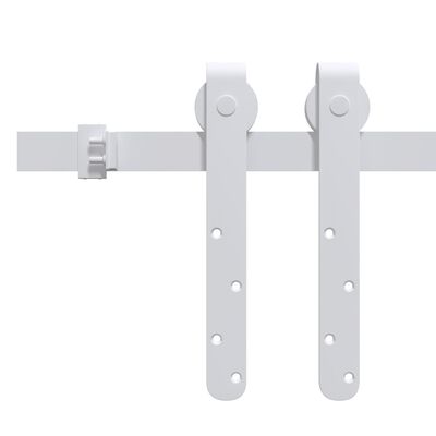 vidaXL Mini set za klizna vrata ormarića ugljični čelik bijeli 183 cm
