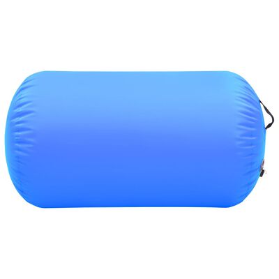 vidaXL Gimnastički valjak na napuhavanje s crpkom 100x60 cm PVC plavi