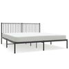 vidaXL Metalni okvir za krevet s uzglavljem crni 180x200 cm