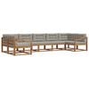 vidaXL Set vanjskih sofa 7 kom. Prirodna i svijetlo siva