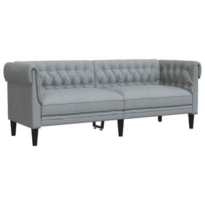 vidaXL Sofa Svijetlo siva 201,5 x 74,5 x 74,5 cm Poliester