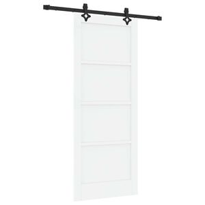 vidaXL Klizna vrata ORKDAL 83 x 202 cm Masivna borovina Bijela