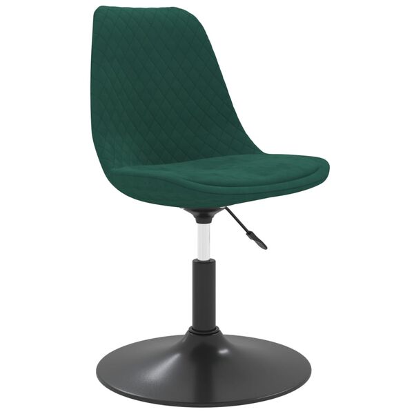 vidaXL Okretne blagovaonske stolice 6 kom tamnozelene bar&scaron;unaste