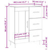 vidaXL Komoda bijela 69,5x34x90 cm od konstruiranog drva