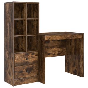 vidaXL Stol Dimljeni hrast 125,5 x 50 x 127 cm 2 kom.