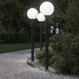 vidaXL Stupić sa senzorom 3 kom 120 cm crne IP44