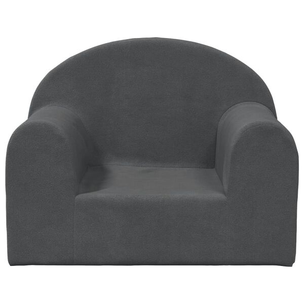 vidaXL Dječja sofa antracit od mekanog pliša