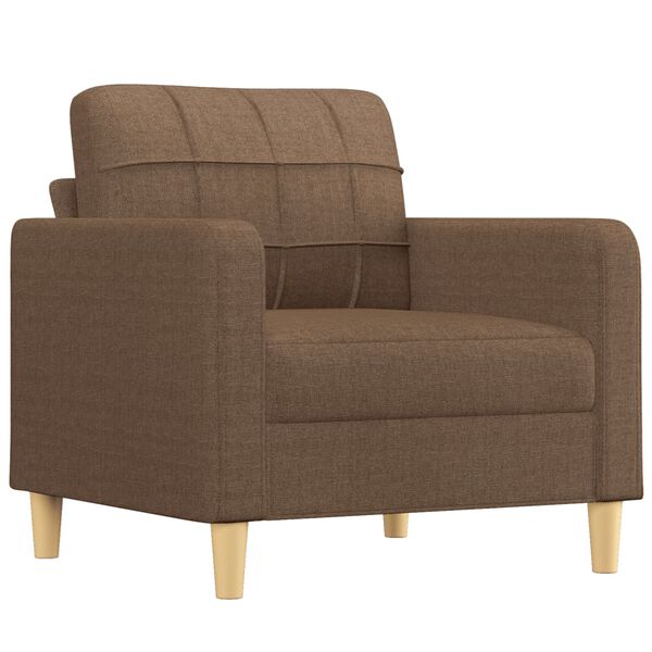 vidaXL 4-dijelni set sofa s jastucima smeđi od tkanine
