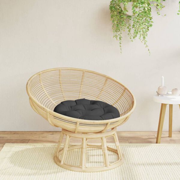 vidaXL Okrugli jastuk crni &Oslash; 60 x 11 cm od tkanine Oxford