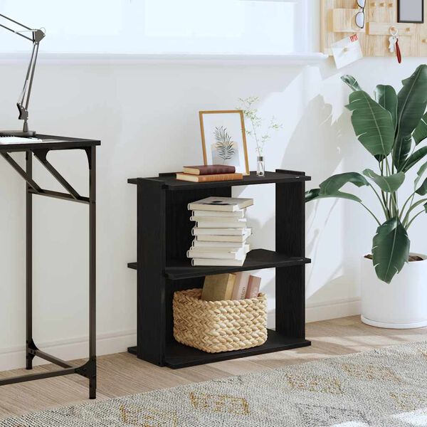 vidaXL Regal za knjige s 3 razine crni 60x30x60 cm konstruirano drvo