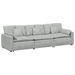 vidaXL Modularna sofa s jastucima svijetlosiva