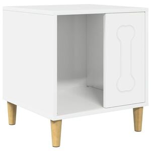 vidaXL Kućica za pse Sjajno bijelo 44 x 42 x 49 cm Konstruirano drvo