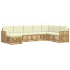 vidaXL Set vanjskih sofa 8 pcs Bijela i krem 306 x 187,5 x 73 cm